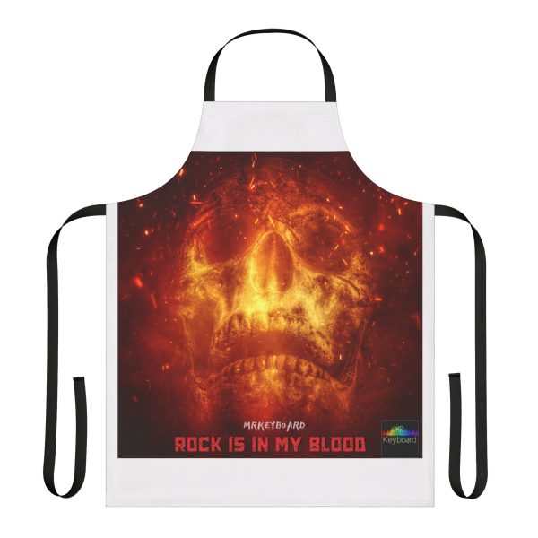 Mrkeyboard tock skull Apron, 5-Color Straps (AOP) - Image 2